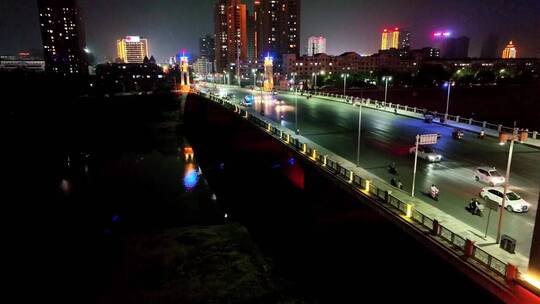 飞行航拍，这座新一线城市的内透夜景