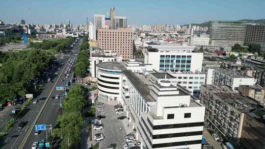 航拍济南城市天际线济南大景济南全景