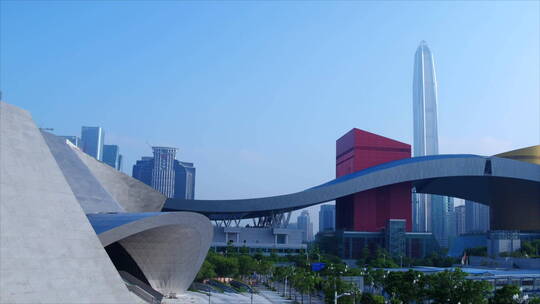 从深圳市民中心摇到平安金融中心 升 航拍