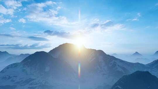 大气雪山 雪山延时