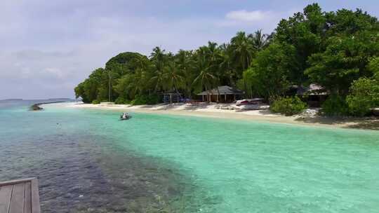 马尔代夫海滩美景视频素材模板下载