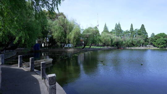 武汉汉阳莲花湖公园风景视频素材模板下载