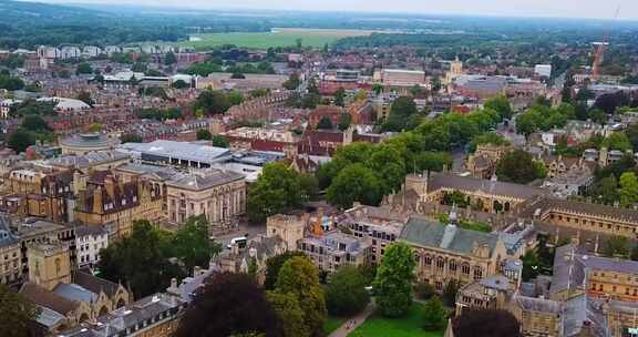 英国牛津 牛津大学航拍