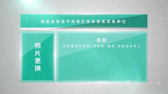 简洁光效杰出员工优秀职工人物介绍AE模板