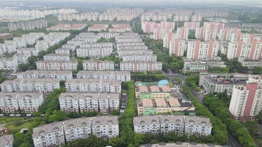 上海浦江镇江月路景舒苑 小区全景4K航拍