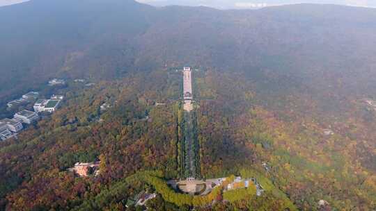 南京_南京中山陵航拍002视频素材模板下载