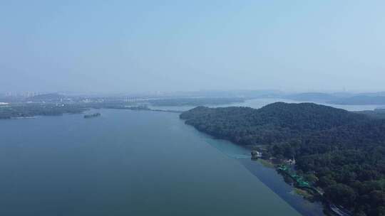 武汉东湖风景区航拍