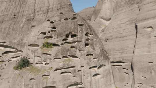 Meteora，悬崖，卡拉巴卡，希腊