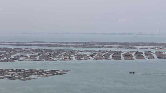 航拍 海边 农村 渔村 三农