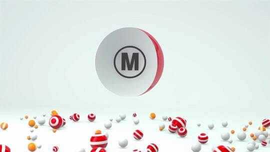 现代简约3D球标志展示LOGO展示企业宣传发布会启动仪式AE模板