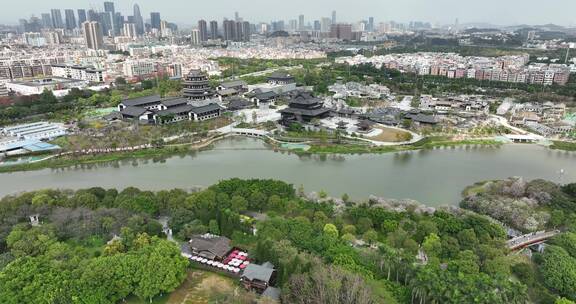 广州文化馆建筑航拍