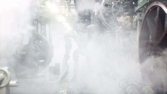 蒸汽朋克、Cgi、工厂、机器人