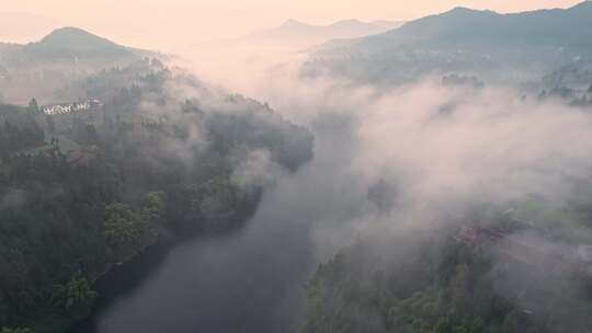 4k航拍森林云海大好河山