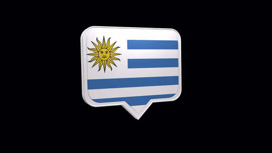 乌拉圭国旗别针图标