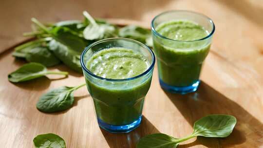 绿色果蔬汁健康饮食生活视频