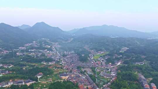 湖南岳阳市张谷英村大景航拍