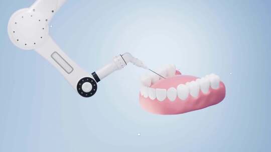 修复损坏的牙齿三维动画