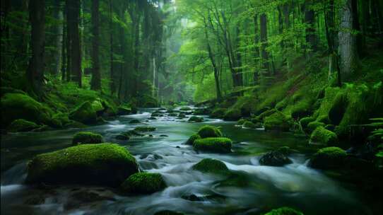 河水溪流山泉河流山水水流溪水小河小溪穿梭