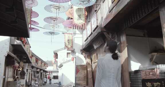 雨伞，阳伞，女人，年轻