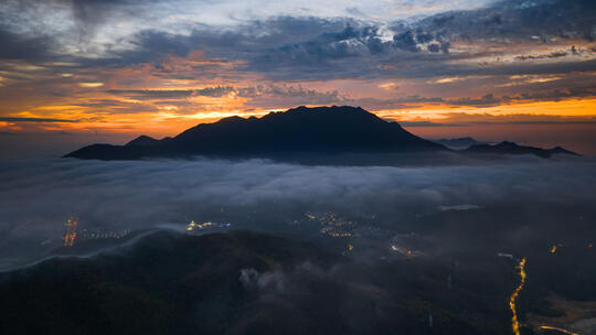 【4K】深圳大鹏七娘山朝霞云海延时