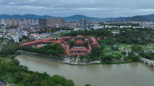 漳州南山禅寺航拍闽南寺庙古厝古建筑