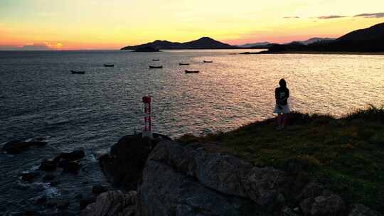 广东阳江海陵岛旅游风光航拍