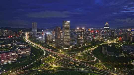 杭州滨江区数智恒生中心夜景