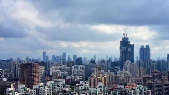 上海浦西徐汇区延时空镜