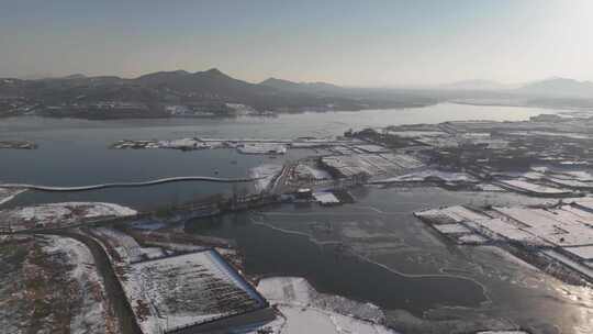 航拍雪景 唯美冬日空镜 立冬 冬至节气