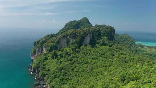 悬崖，海，森林， Phi Phi