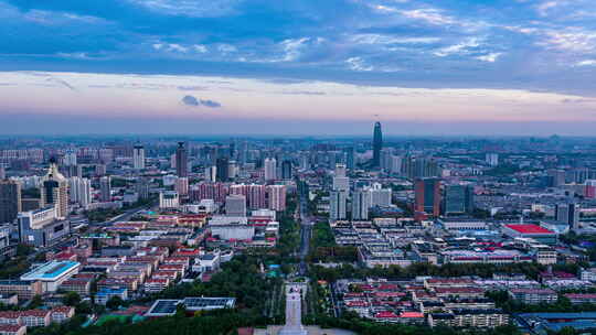 山东济南市中区英雄山绿地中心城市全景