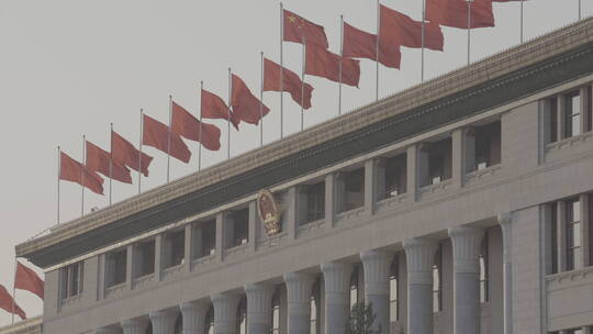 天安门红旗 红旗飘扬 新中国