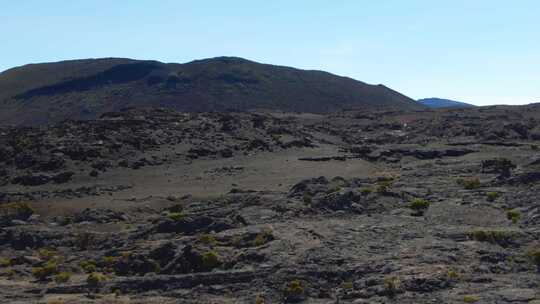 火山岩，山脉，留尼汪岛，无人机