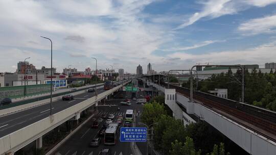 上海宝山区水产路延时摄影