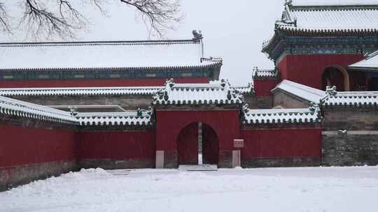 雪中的北京天坛公园
