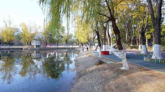 武汉东西湖常青花园中心公园风景