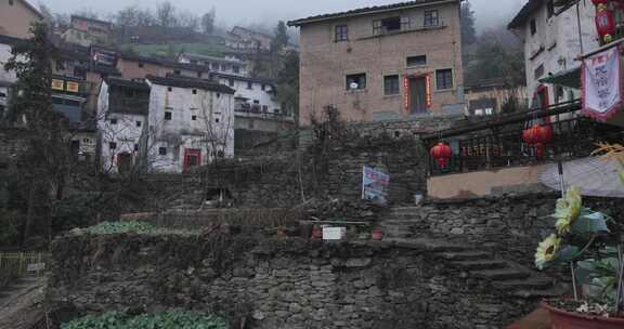 安徽阳产土楼古村落建筑风光