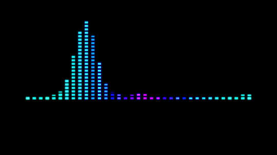 透明 音乐图形均衡器韵律节奏跳动 科技蓝