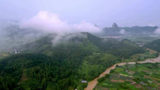 航拍桂林漓江自然山水风光