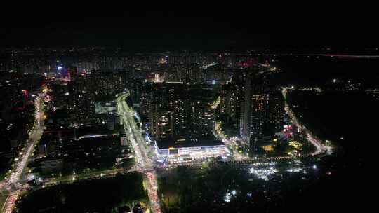 湛江新年过年烟花夜景喜庆镜头（未后期源）