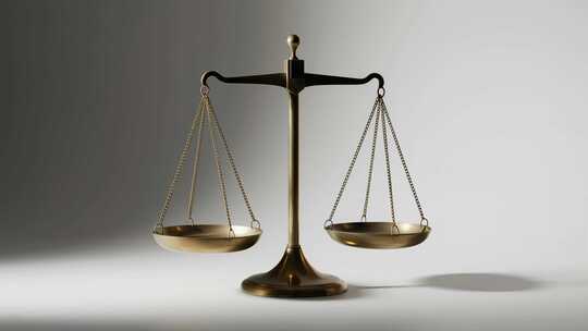 天平法律公平正义司法概念视频