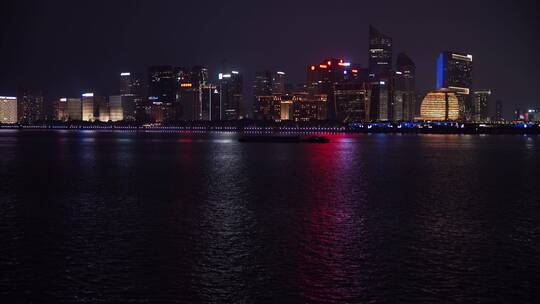 杭州钱江新城城市阳台夜景