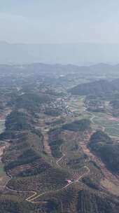乡村山川航拍全景