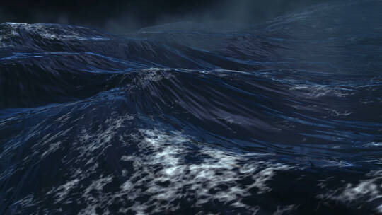 波涛汹涌的大海