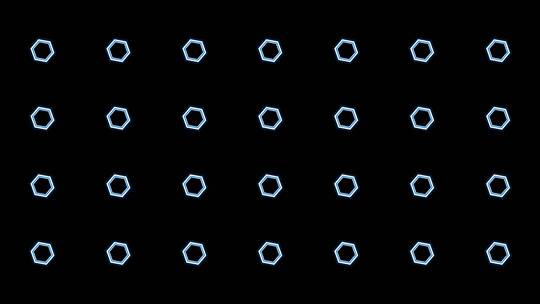 4K缤纷多彩动感视频六边形-循环