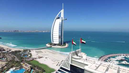 迪拜城市航拍视频素材模板下载