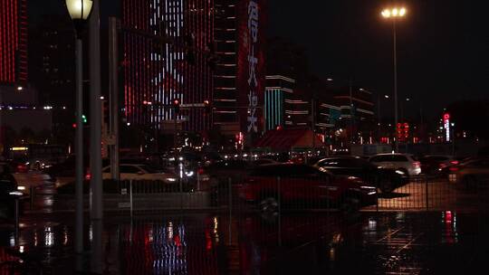 特殊拍摄手法的城市夜景