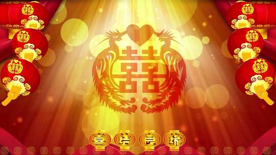 婚礼庆典晚会动态背景led视频(有音乐)