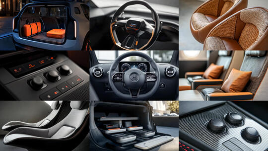 汽车内饰黑科技材料高科技智能座舱1高清在线视频素材下载