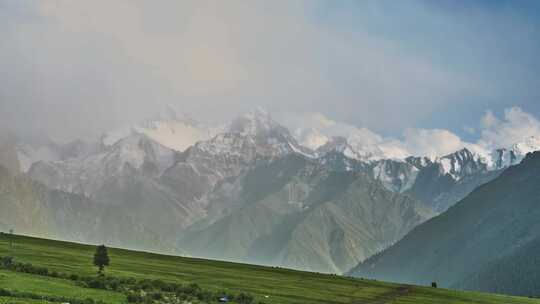 壮观的冰川的美景